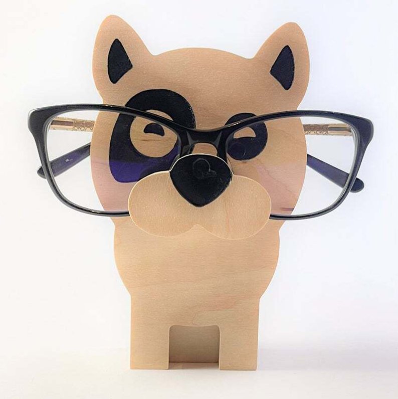 Myron-Handmade Pug Eyeglasses Stand