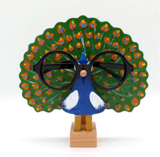 Peacock Eyeglass Stand.