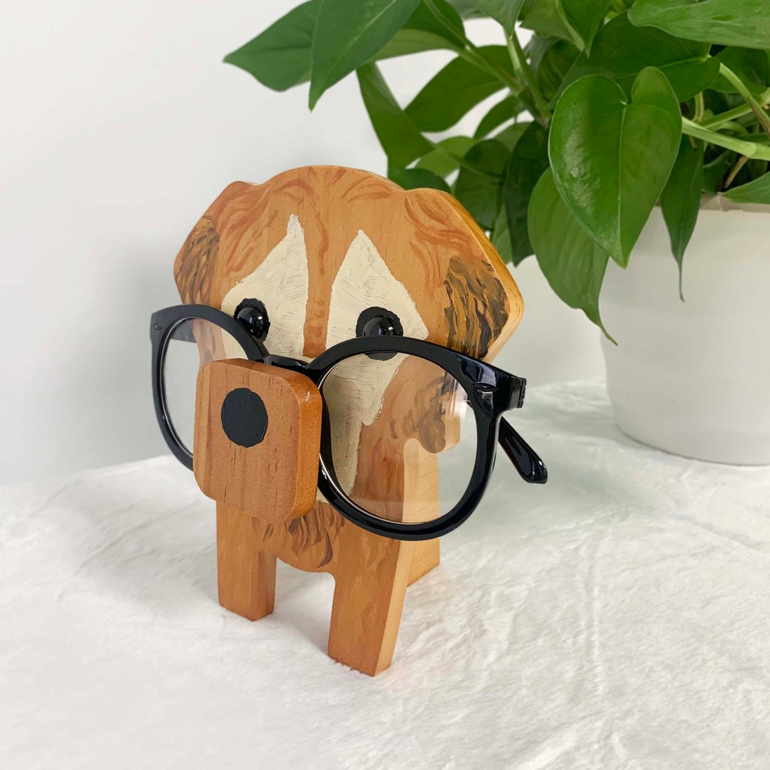 Golden Retriever Dog Eyeglasses Stand