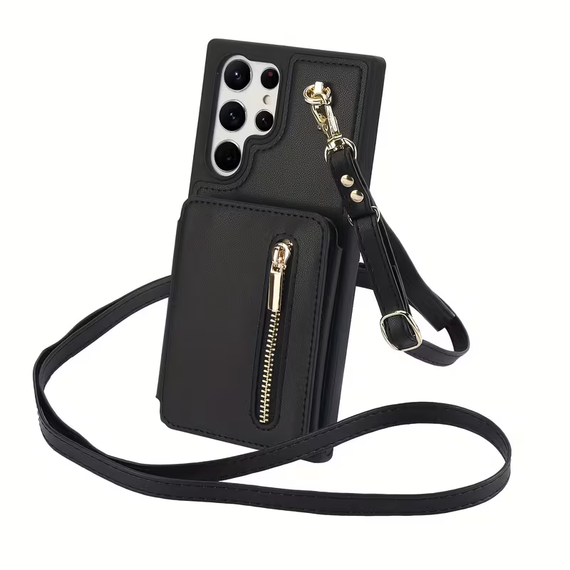 Stylish Genuine Leather Wallet-Style Samsung Phone Case