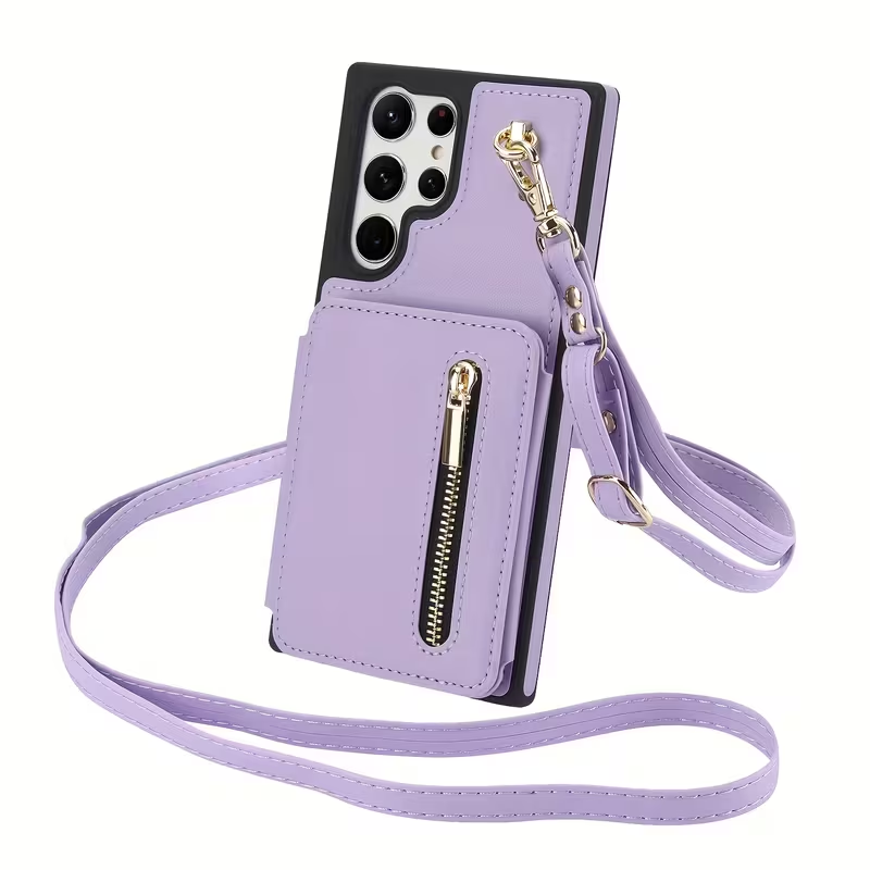 Stylish Genuine Leather Wallet-Style Samsung Phone Case