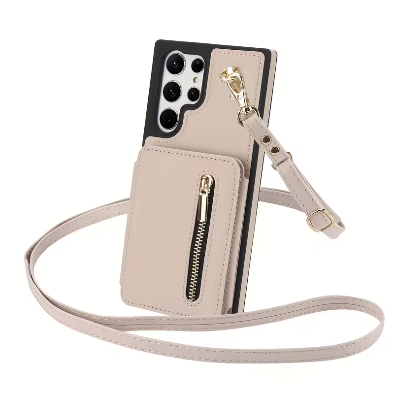 Stylish Genuine Leather Wallet-Style Samsung Phone Case