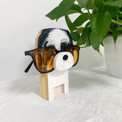 Gray Shih Tzu Dog Eyeglasses Stand