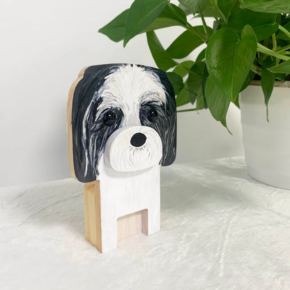 Gray Shih Tzu Dog Eyeglasses Stand