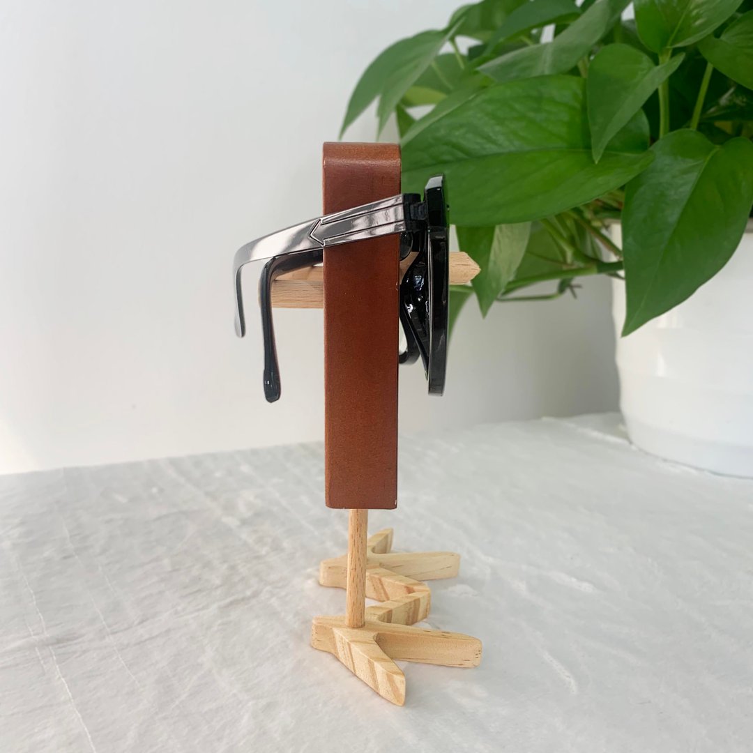 Handmade Bird Wearing Eyeglasses Stand