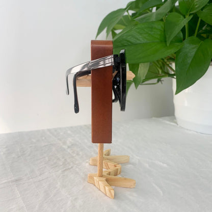 Handmade Bird Wearing Eyeglasses Stand