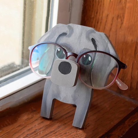 Weimaraner Wooden Glasses Stand