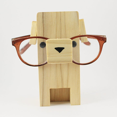 Handmade Floppy Ear Dog Eyeglasses Stand