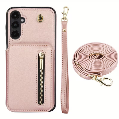 Stylish Genuine Leather Wallet-Style Samsung Phone Case