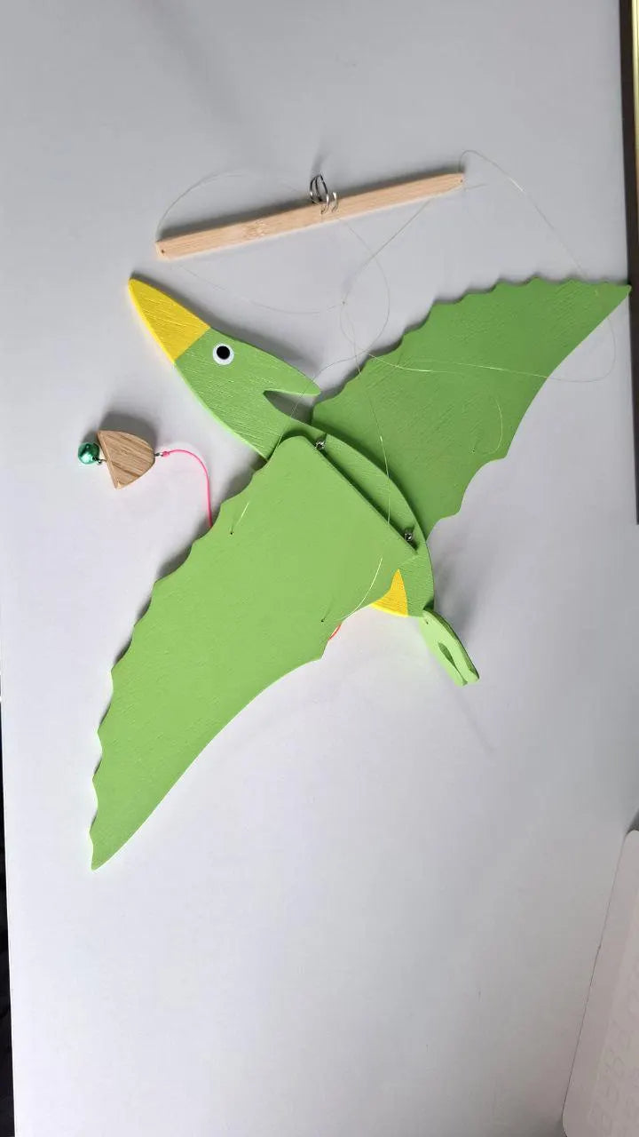 Flying Handmade Solid Wood Pterosaur Decoration