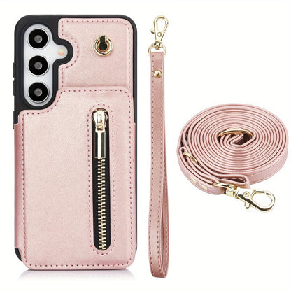 Stylish Genuine Leather Wallet-Style Samsung Phone Case