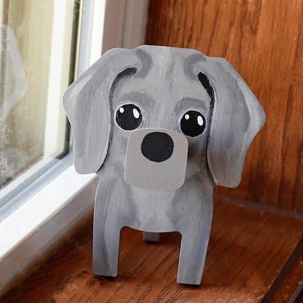 Weimaraner Wooden Glasses Stand
