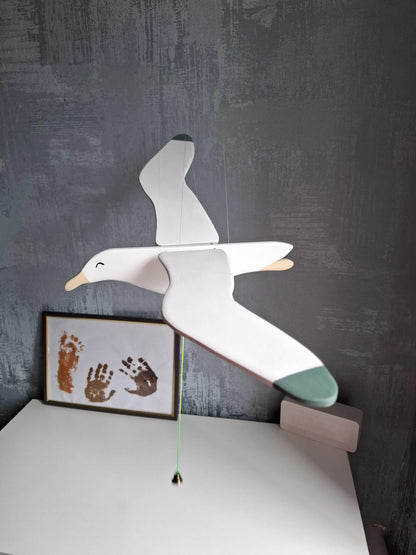 Flying Handmade Solid Wood Free Seagull Decoration