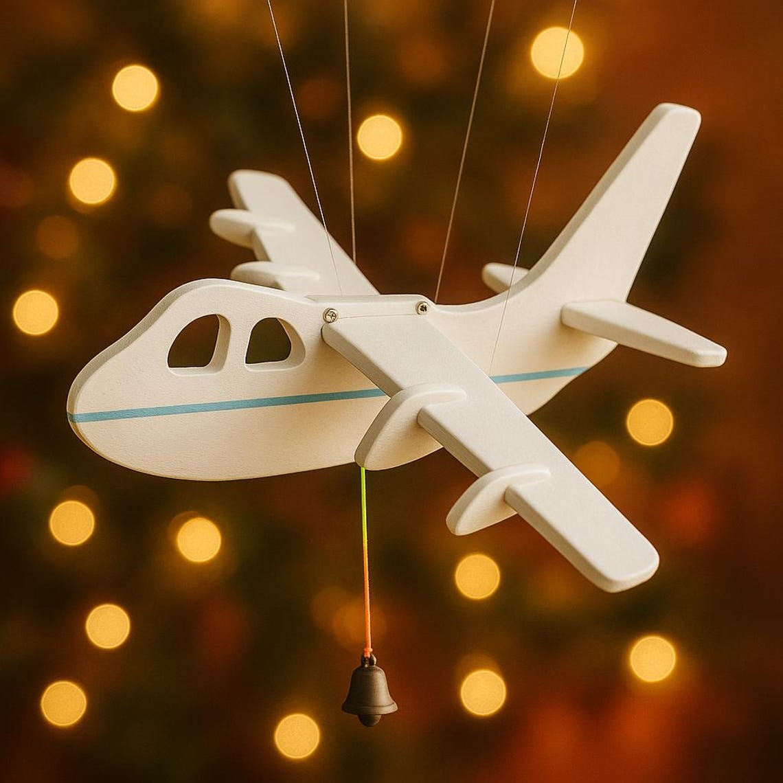 Flying Handmade Solid Wood Airplane Decoration