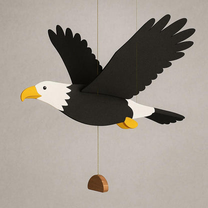 Flying Handmade Solid Wood Eagle Decoration