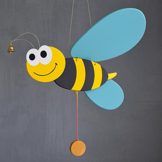Flying Handmade Solid Wood Bee Decoration