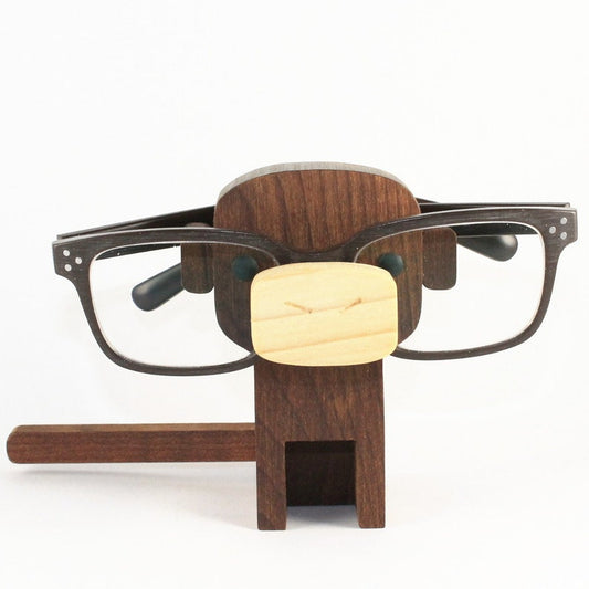 Monkey Wearing Eyeglasses Stand.
