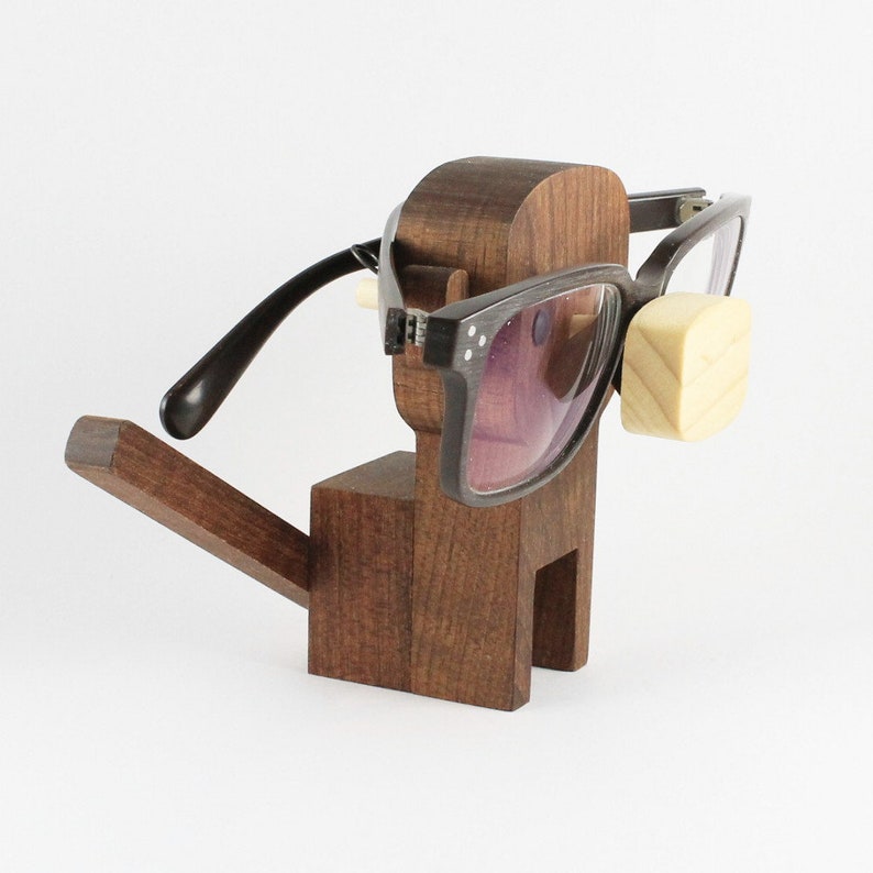 Monkey Wearing Eyeglasses Stand.