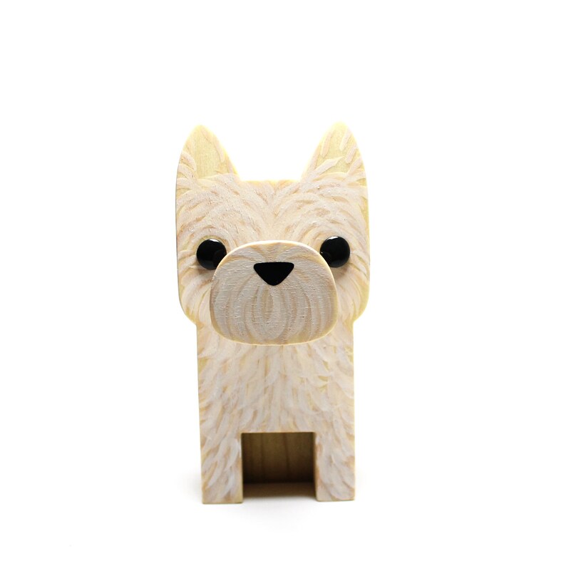 Yorkshire Terrier Wearing Eyeglasses Stand.