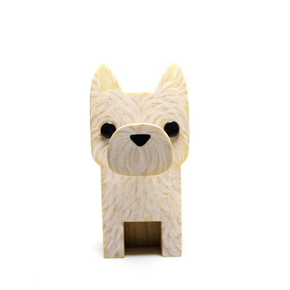 Yorkshire Terrier Wearing Eyeglasses Stand.
