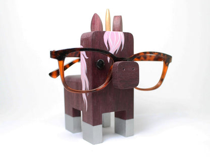 Rod Unicorn Wearing Eyeglasses Stand.