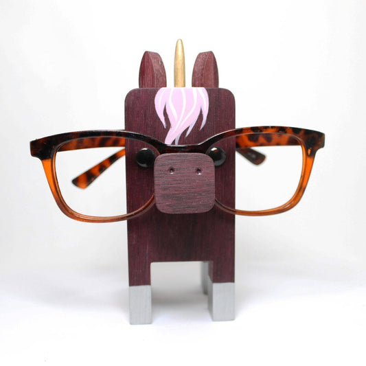 Rod Unicorn Wearing Eyeglasses Stand.