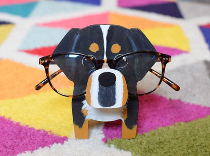 Bernese Mountain Dog Wooden Glasses Stand