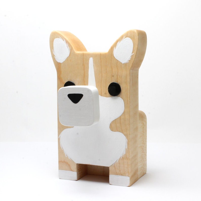 Corgi Dog Wearing Eyeglasses Stand.