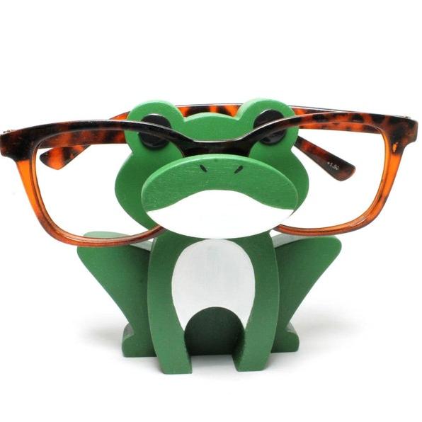 green Frog Eyeglass Stand.