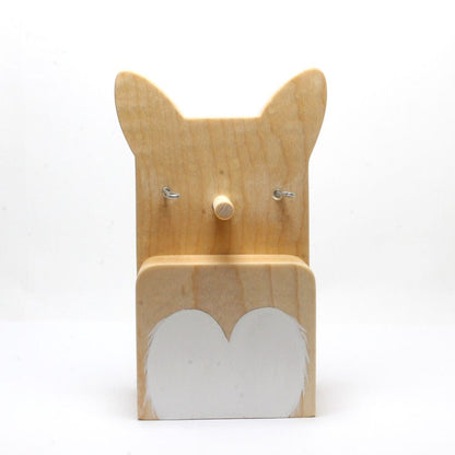Corgi Dog Wearing Eyeglasses Stand.