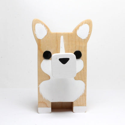 Corgi Dog Wearing Eyeglasses Stand.