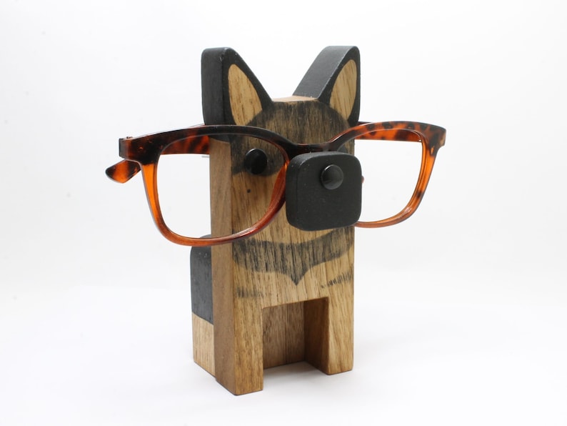 German Shepherd Eyeglass Stand.