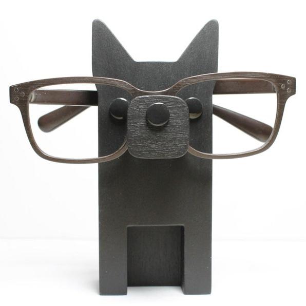Black German Shepherd Eyeglass Stand.