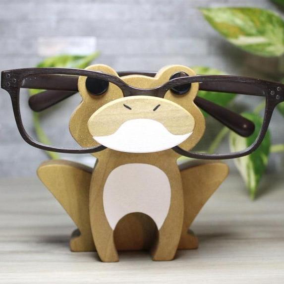 yellow Frog Eyeglass Stand.