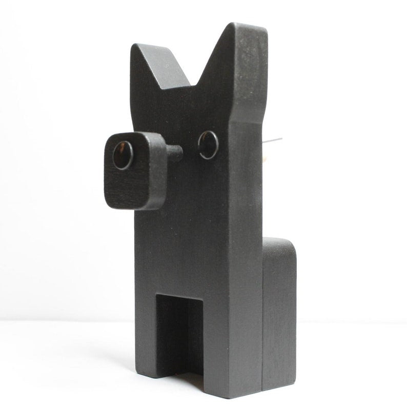Black German Shepherd Eyeglass Stand.