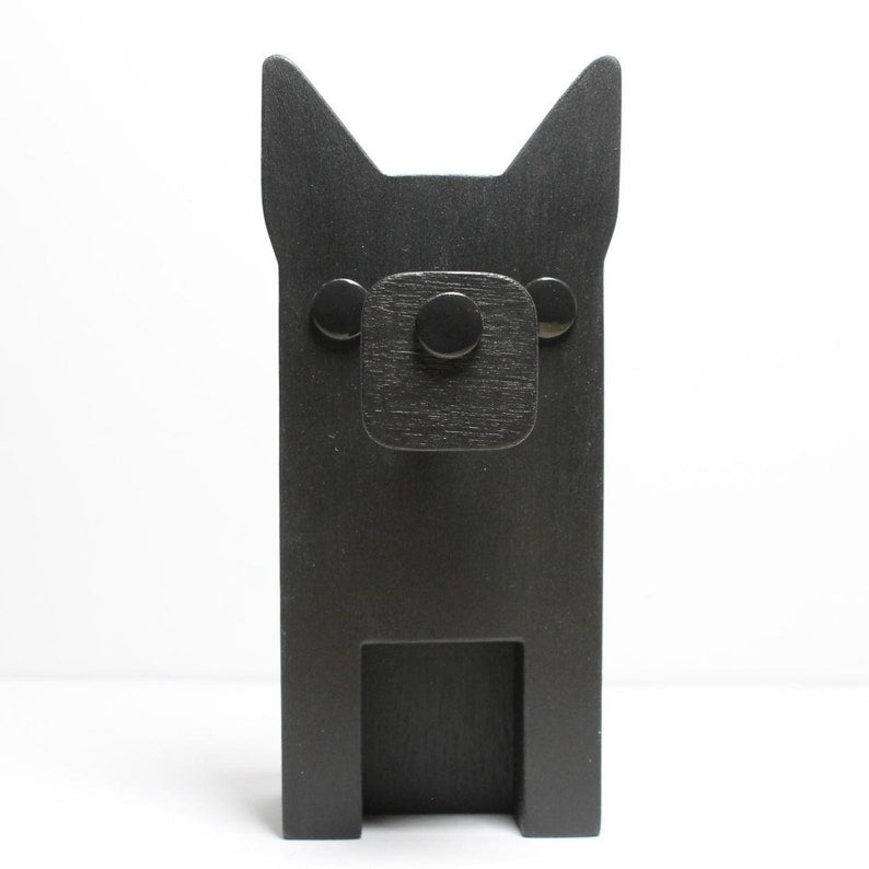 Black German Shepherd Eyeglass Stand.