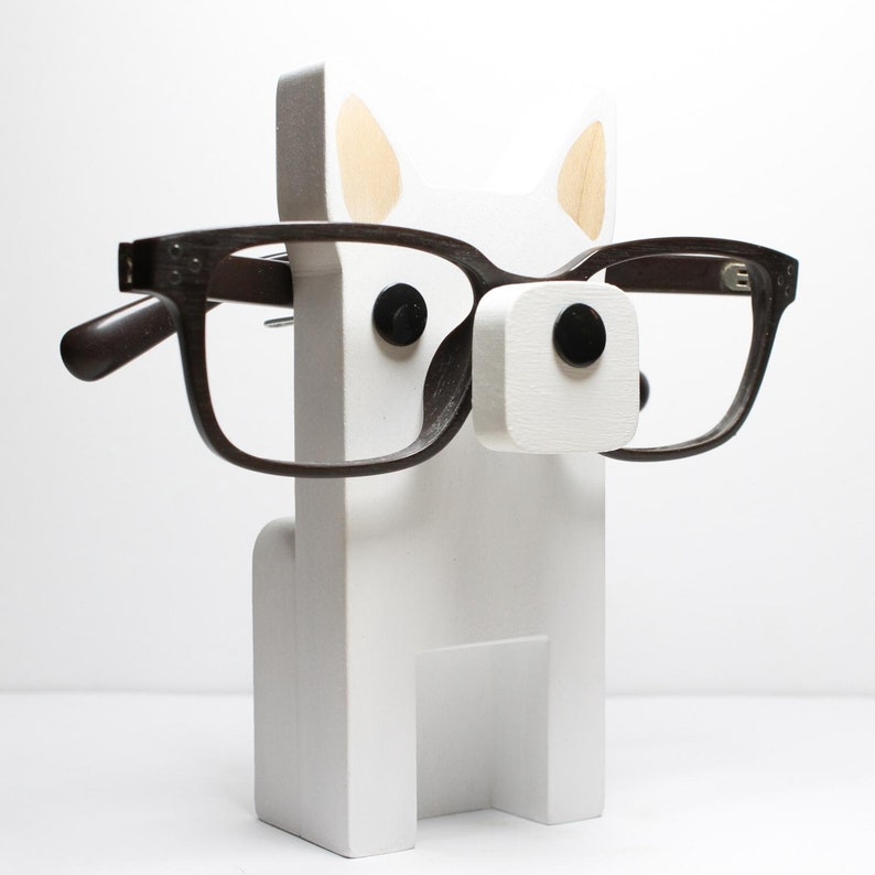 White German Shepherd Eyeglass Stand.