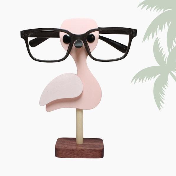 Pink Flamingo Bird Eyeglass Stand.
