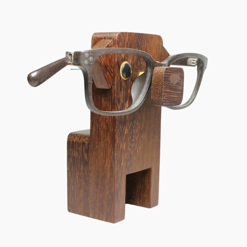 Chocolate Labrador Retriever Dog Eyeglass Stand.