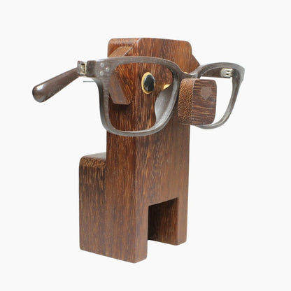 Chocolate Labrador Retriever Dog Eyeglass Stand.