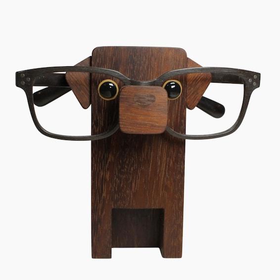 Chocolate Labrador Retriever Dog Eyeglass Stand.