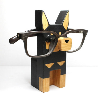 Doberman Dog Eyeglass Stand.
