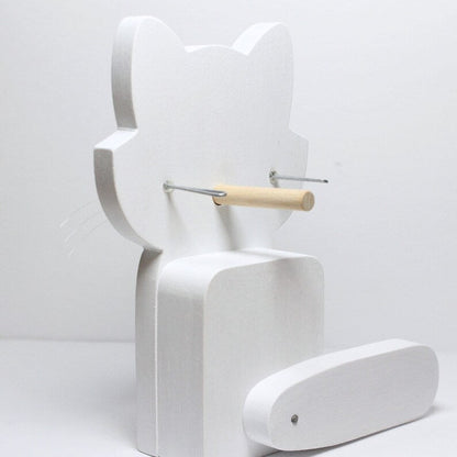 White Persian Cat Eyeglass Stand.