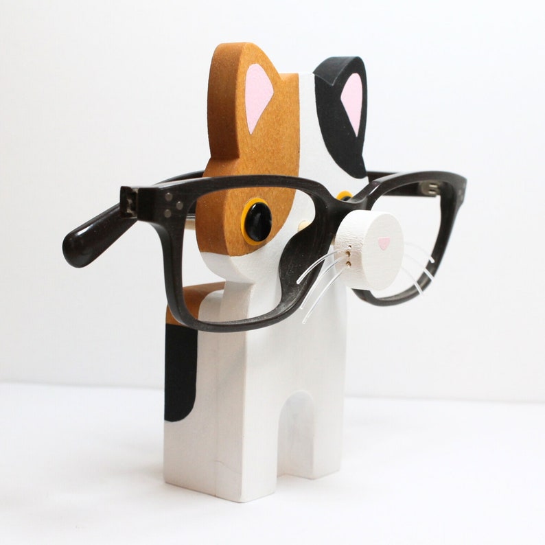 Calico Cat Eyeglass Stand.