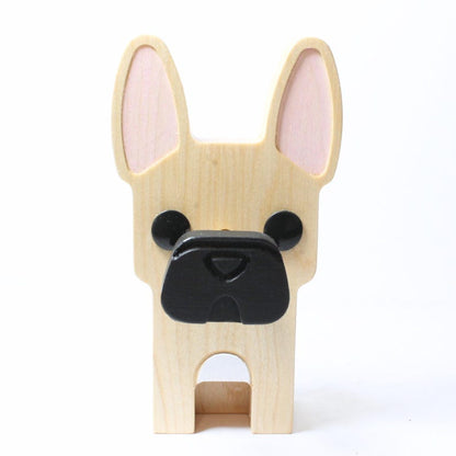 French Bulldog Wearing Eyeglasses Stand.