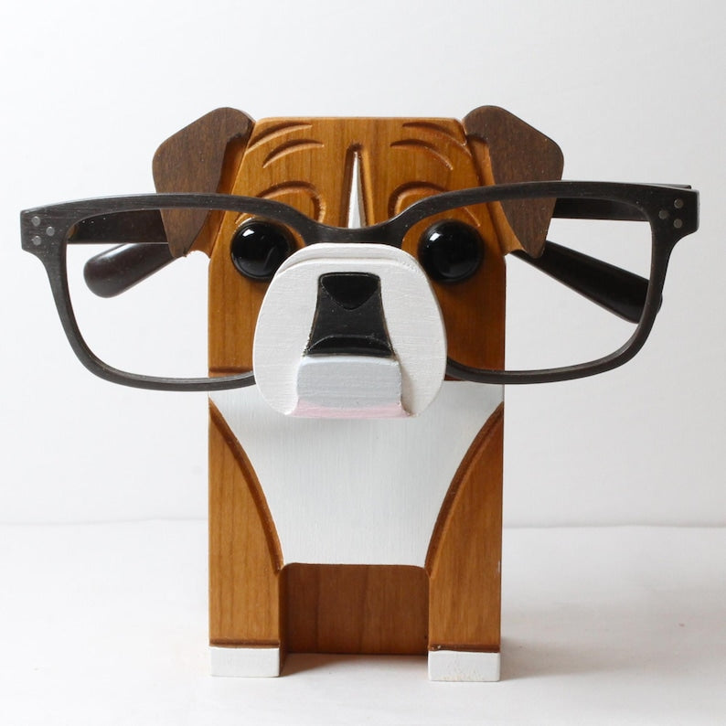 English Bulldog Eyeglass Stand.