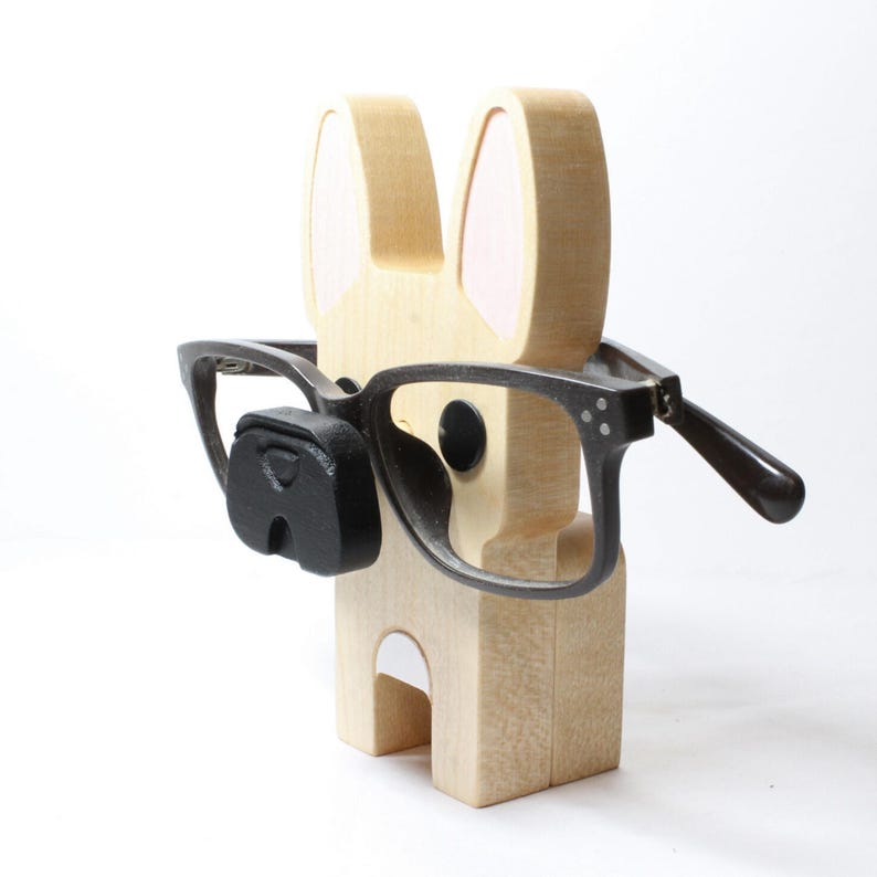 French Bulldog Wearing Eyeglasses Stand.