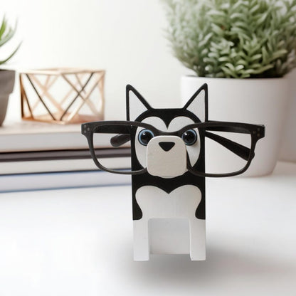 Siberian Husky Eyeglass Stand.