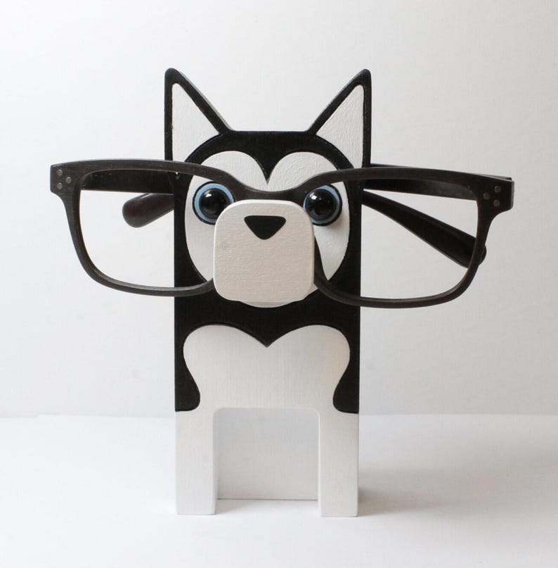 Siberian Husky Eyeglass Stand.