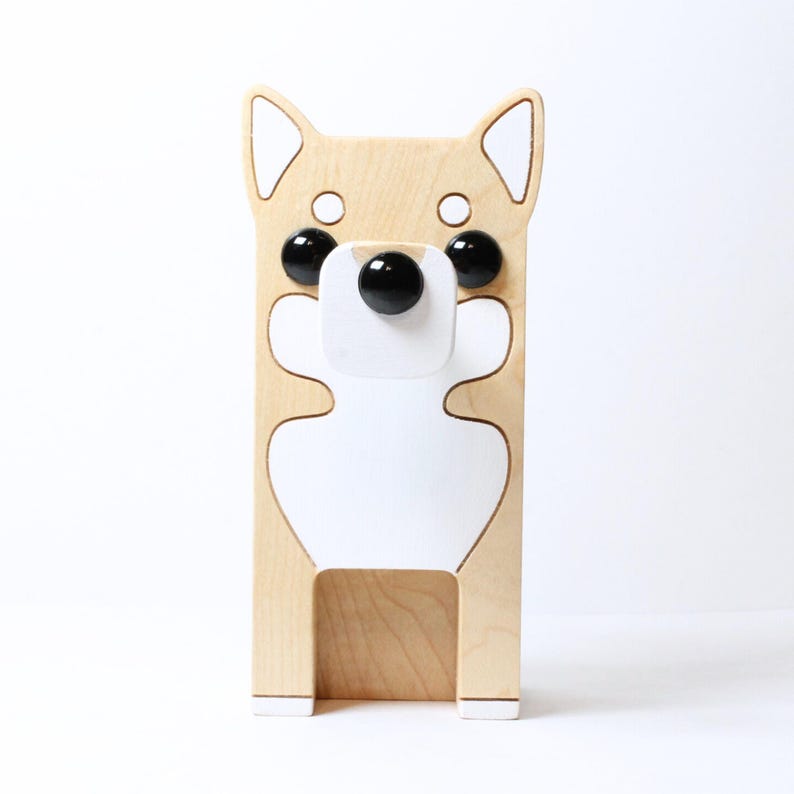 Yellow shiba Inu Dog Eyeglass Stand.